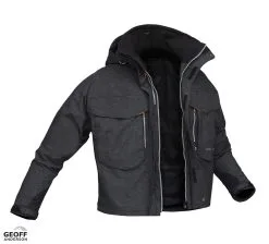 Geoff Anderson WS6 Mörkgrå -Vinterfiske Försäljningsbutik WS6 Waterproof Fishingjacket Geoff Anderson.wm